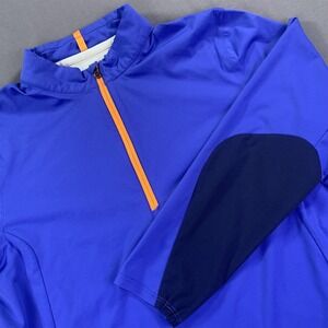 Ralph Lauren RLX Pullover Jacket Womens XL Half Zip Stretch Golf‎ Athletic Blue